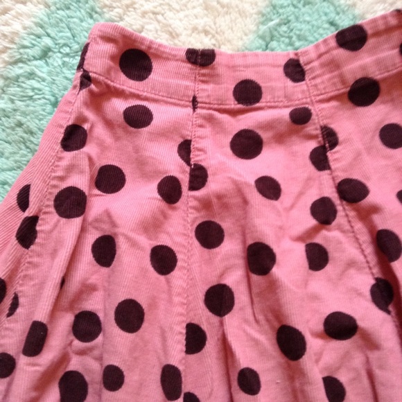 MINI BODEN polka dot circle skirt pink brown 3 4 - Picture 2 of 5